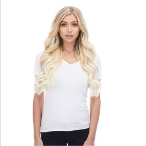 Bellami Bambina Platinum Blonde hair extensions